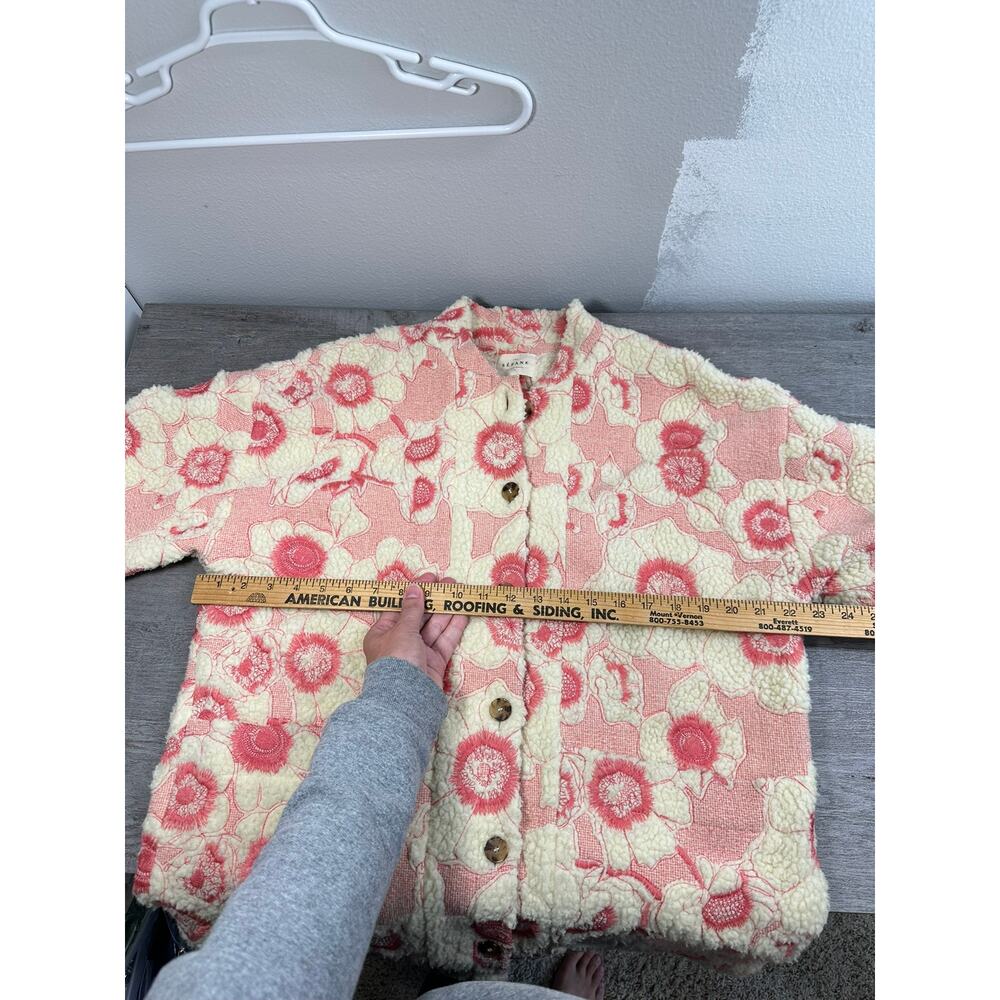 Sezane Nael Jacket in Rosewood Ecru White Pink Floral Button Front 38/Med - Picture 5 of 7